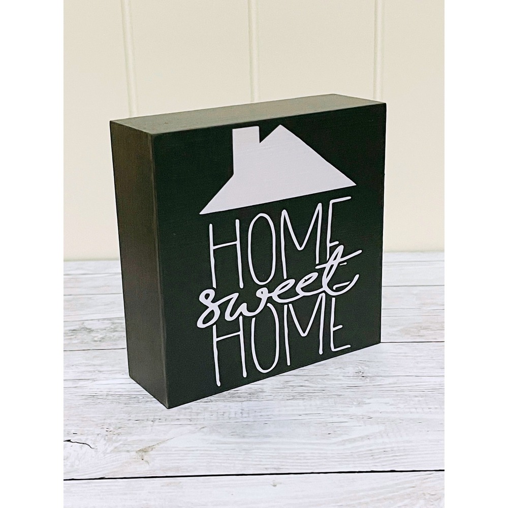 Home Sweet Home Box Sign Shelf Sitter